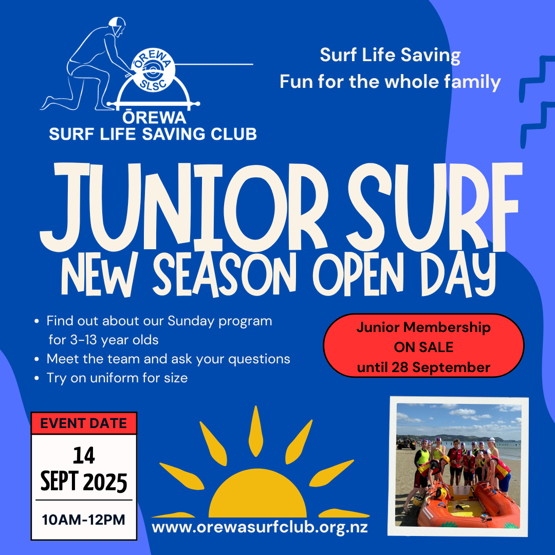 Junior Surf Open Day Sunday 14 Sept 2025